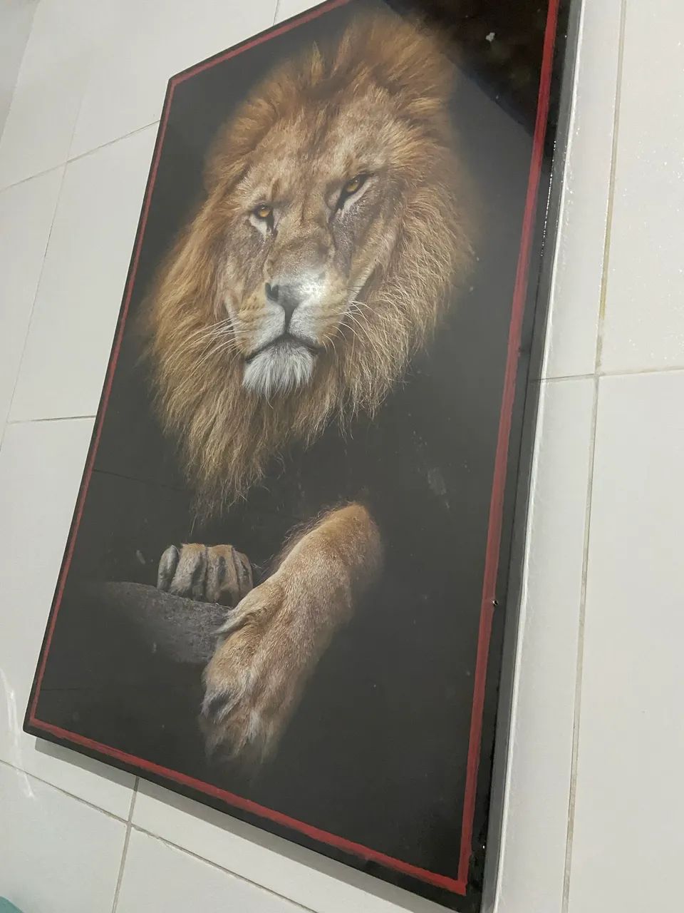 Quadro leão decoração casa parede - Foto 2