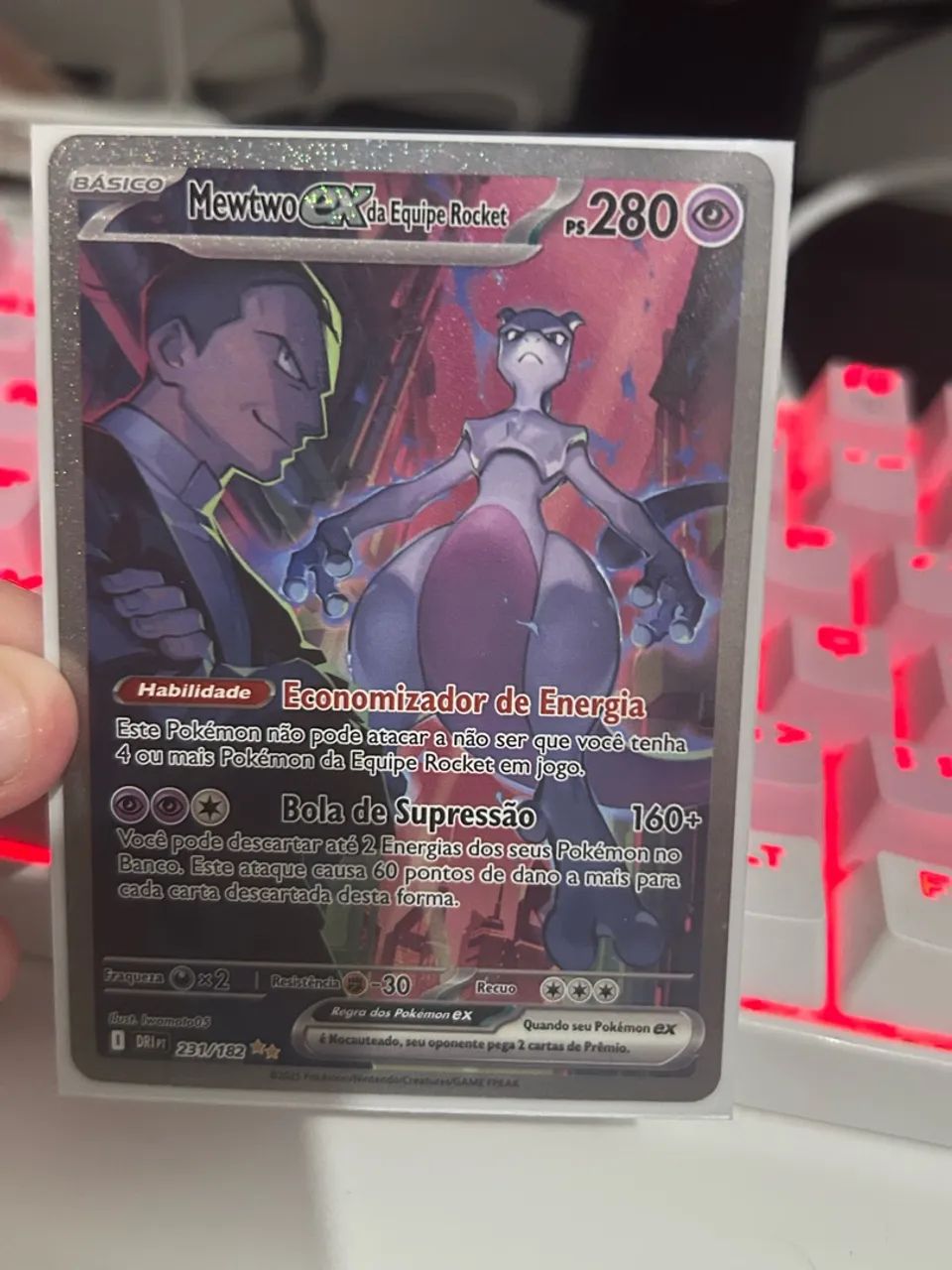 Carta pokémon Mewtwo Ex da Equipe Rocket NM - Foto 2