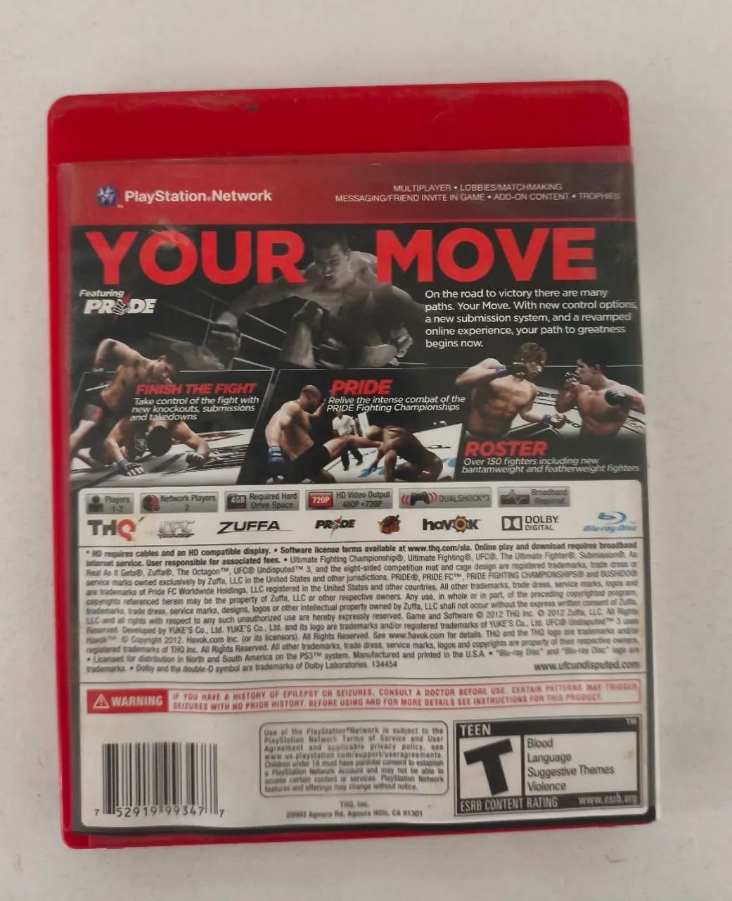 Jogo UFC Undisputed 3 original PS3 - Foto 4