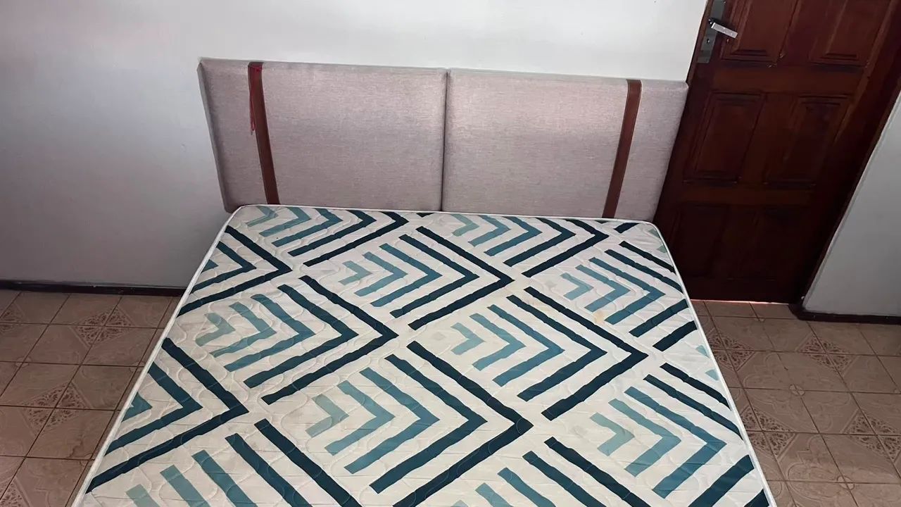 ? Cama Queen Ortobom Completa + Base Box + Cabeceira (Ótimo Estado!) - Foto 2