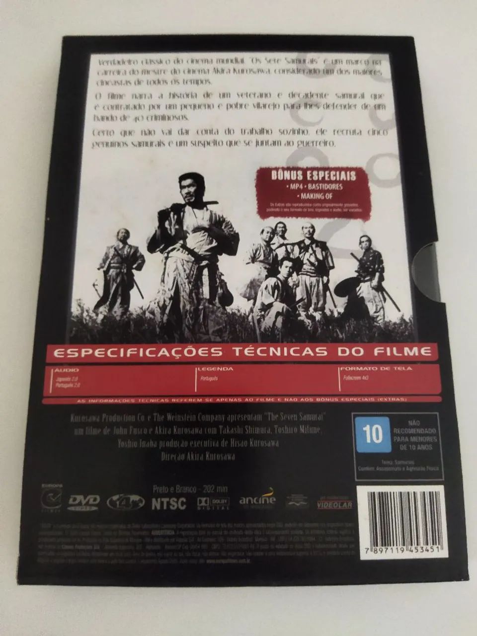 Dvd Duplo Os Sete Samurais - Akira Kurosawa - CDs, DVDs etc