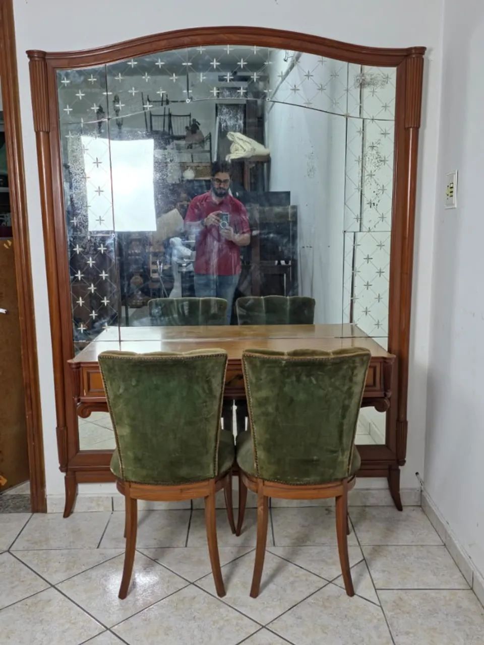 Penteadeira Suspensa Década de 50, em Perobinha do Campo. Acompanha cadeira - Foto 5