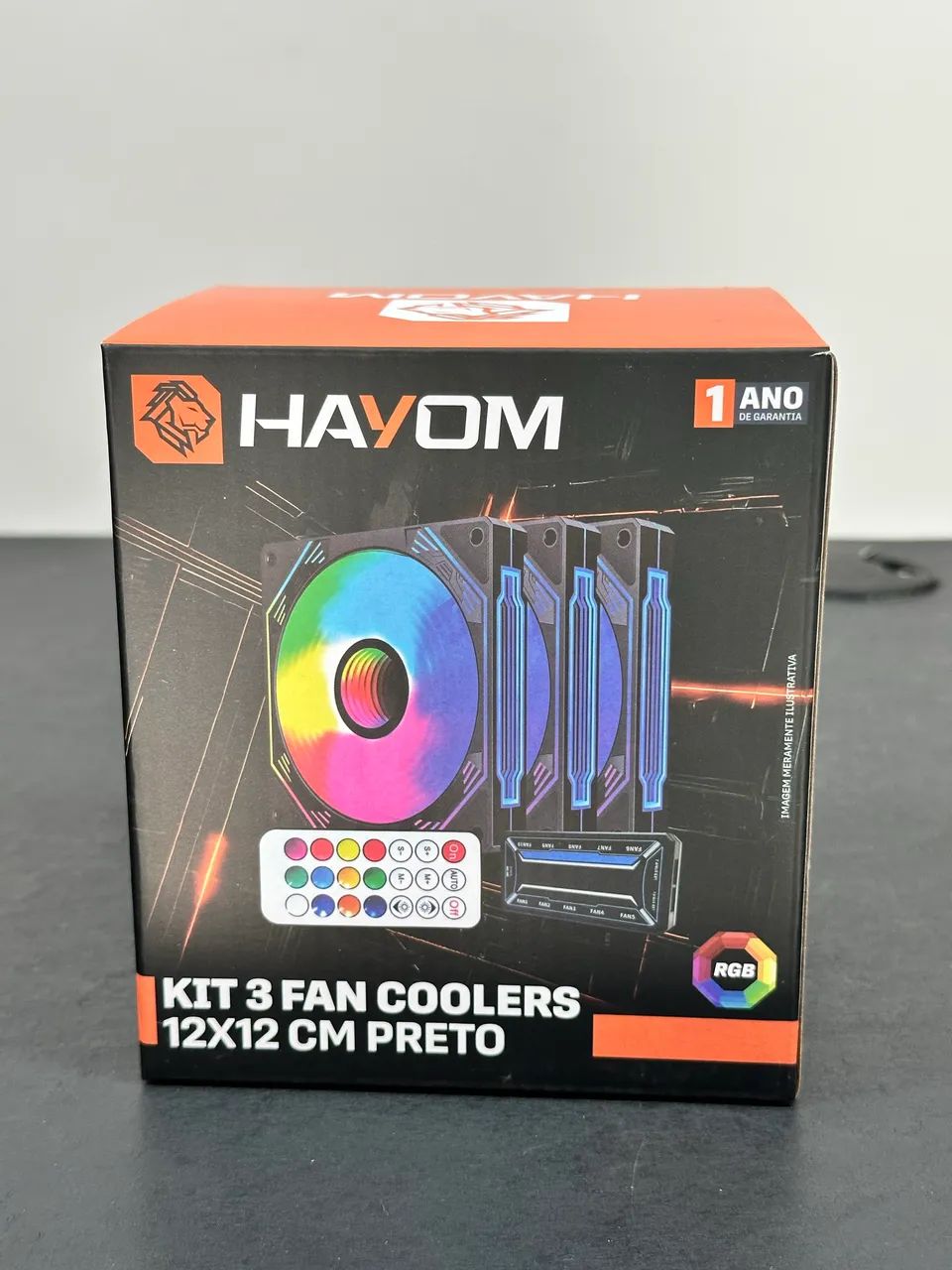 Kit 3 coolers RGB + controladora hayom 