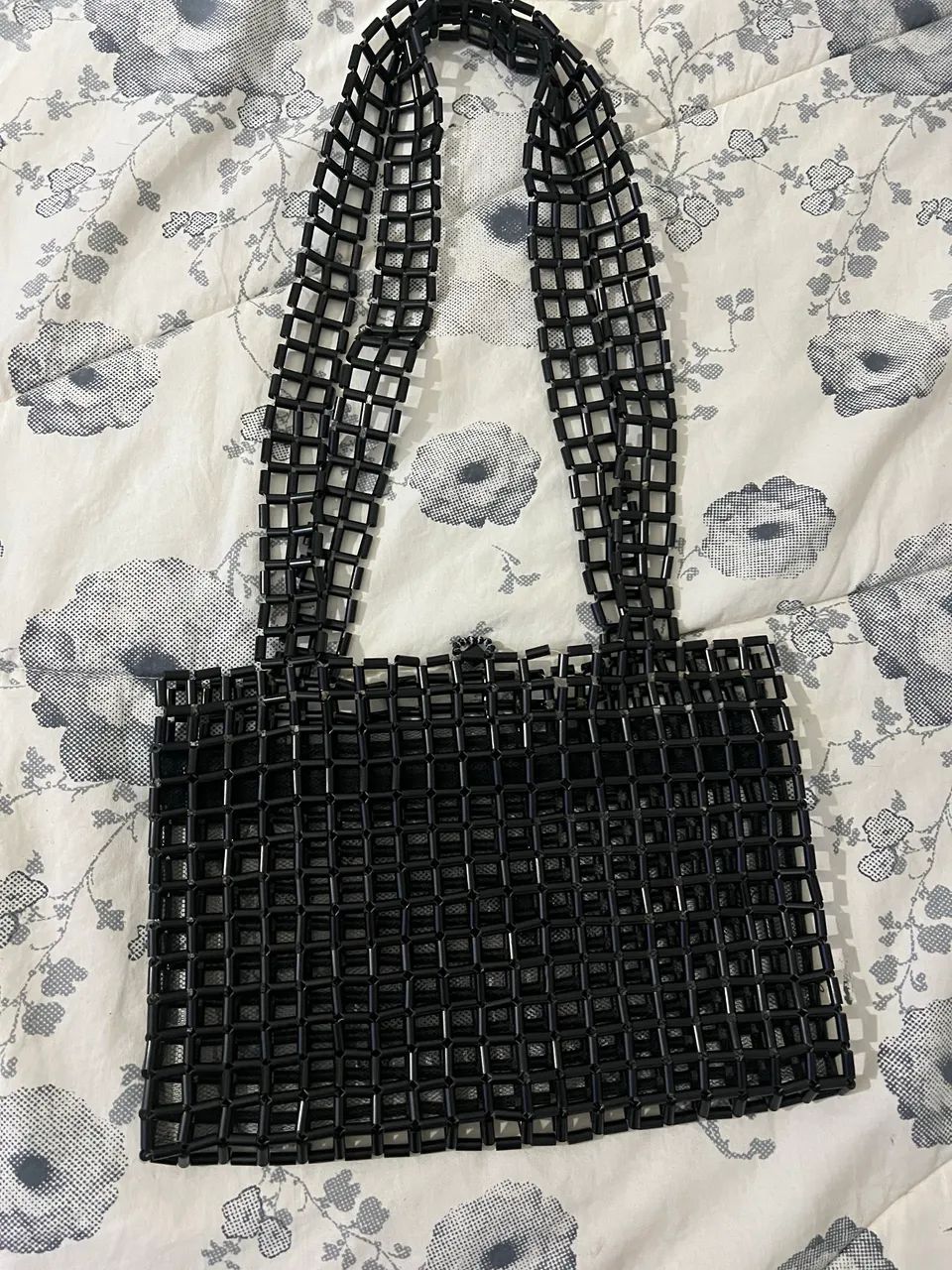 Bolsa de tule e miçangas - Foto 4