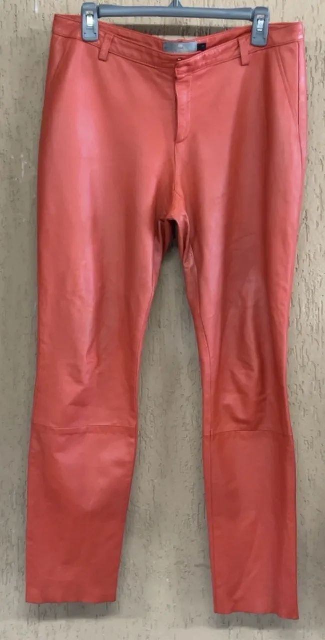 Calça de couro legítimo terracota  - Foto 3