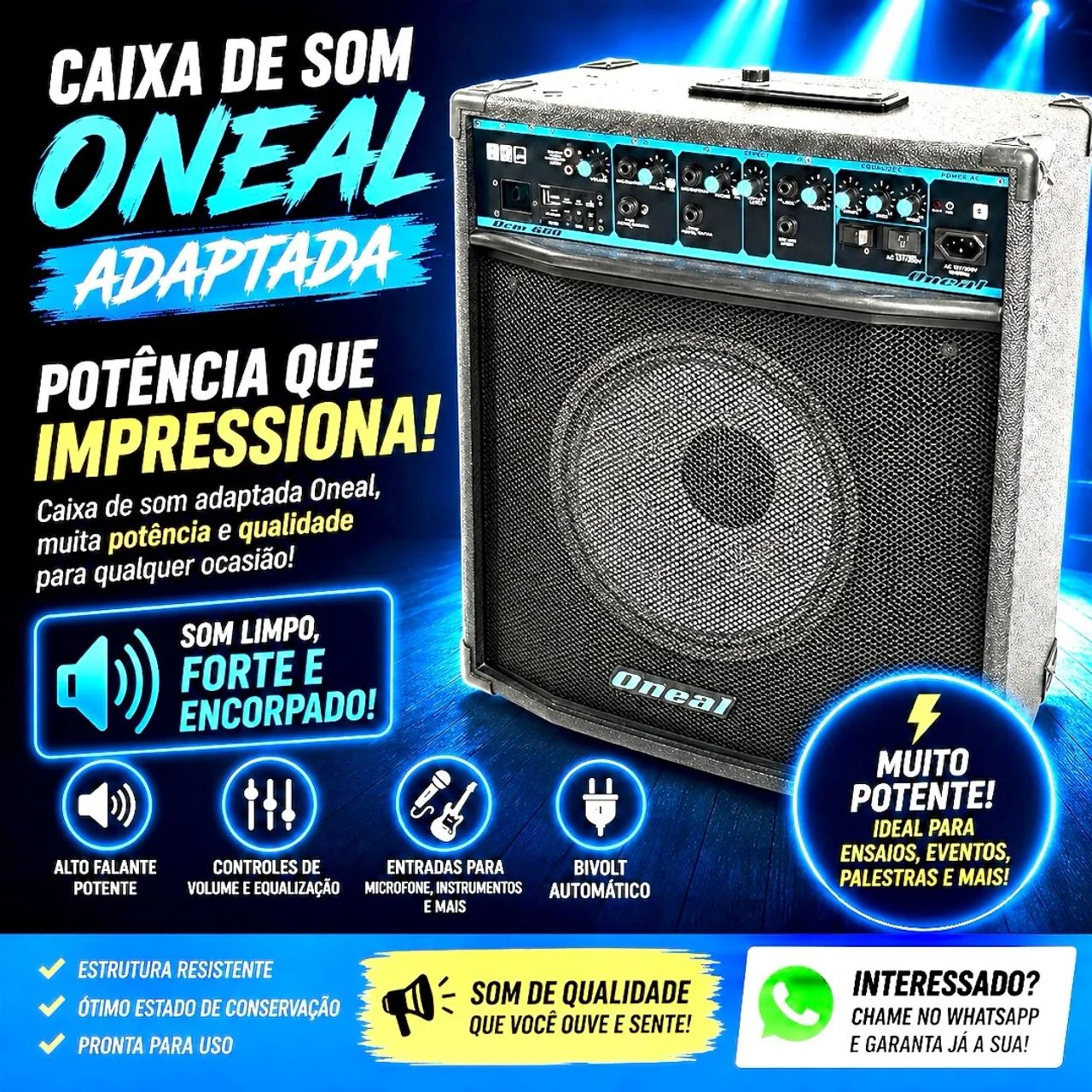 Caixa de som adaptada com rádio Bluetooth 