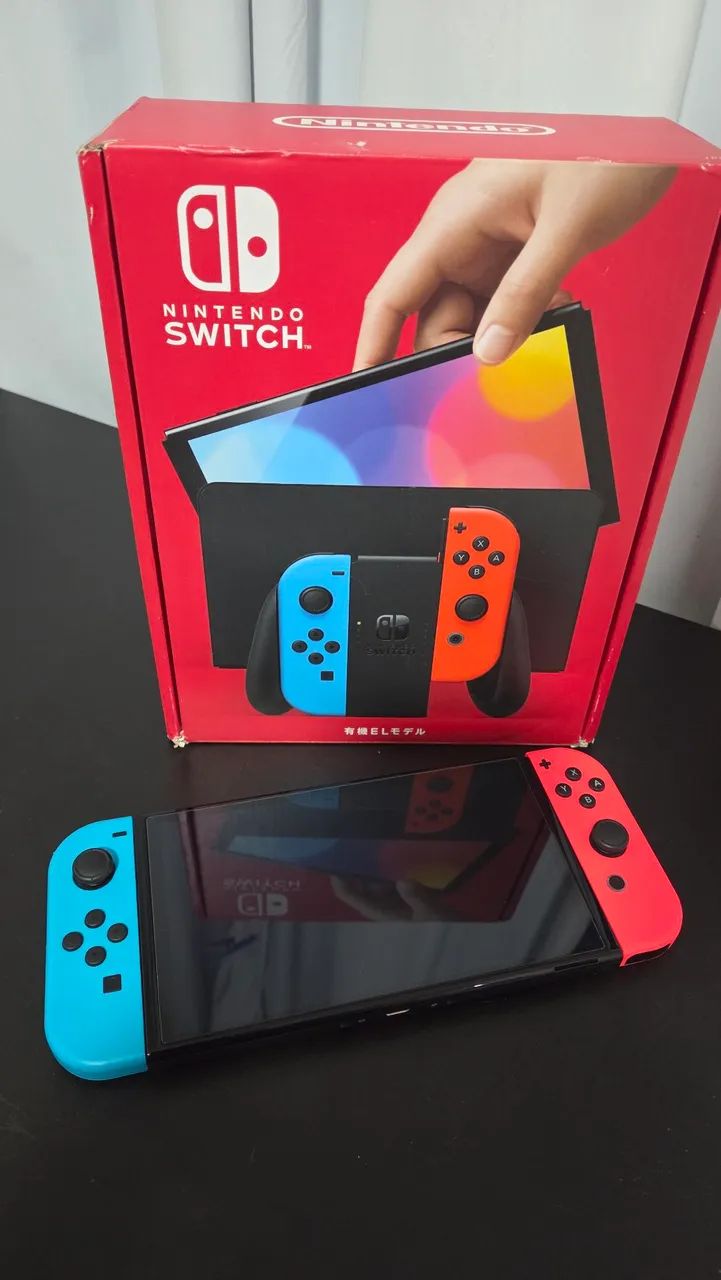Nintendo Switch OLED + 3 Jogos + Pro Controller + Case + Caixa - Foto 2