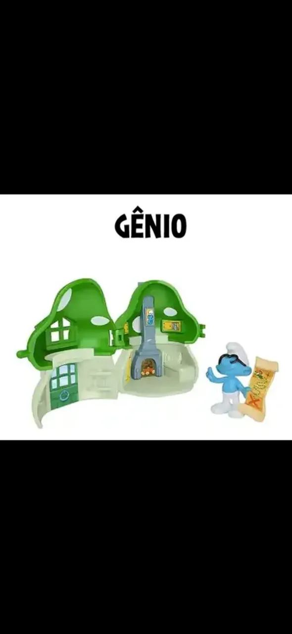 Smurf Gênio com casinha - coleção Kinder - Foto 2