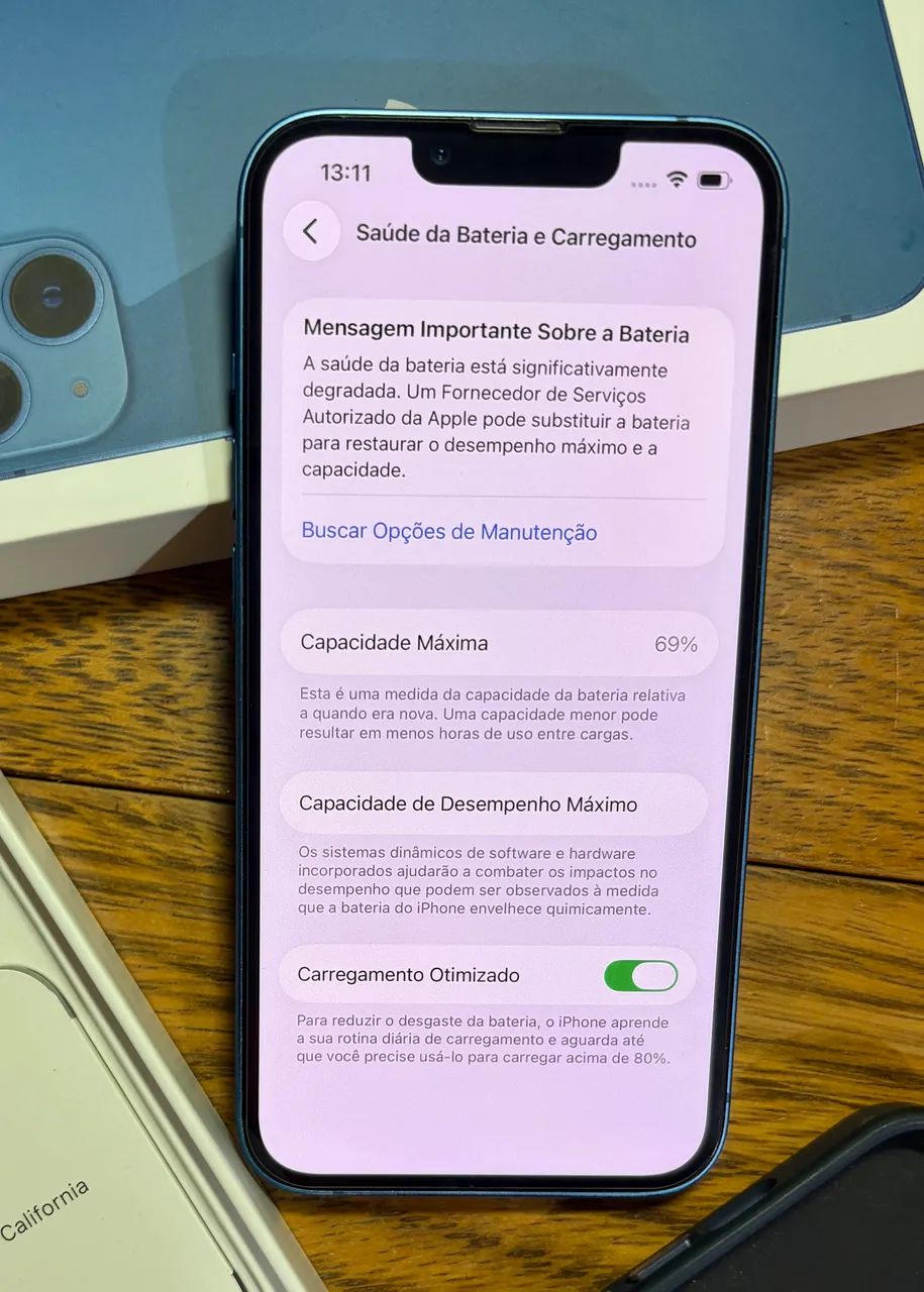 256GB - iPhone 13 - azul - 256GB  - Foto 4
