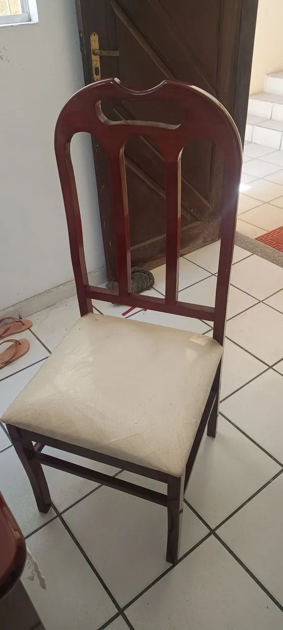 Mesa madeira com vidro 8 lugares - Foto 2