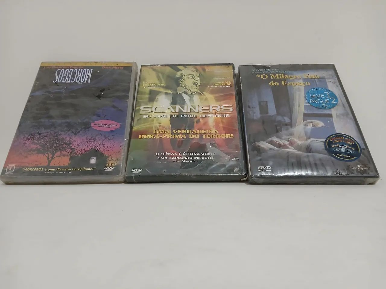 Raros Filmes DVDs lacrados O milagre veio do espaço, Morcegos e Scanners 