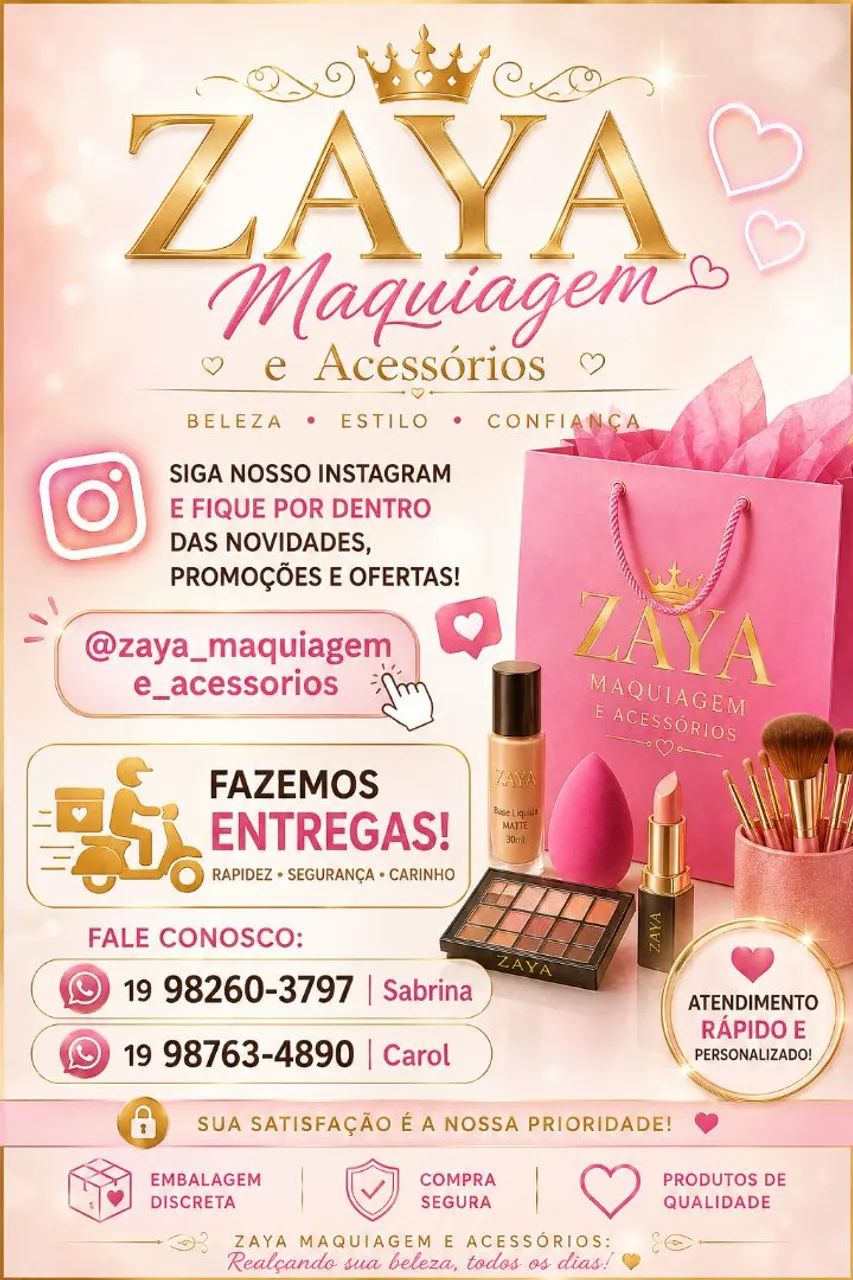 Zaya maquiagem e acessórios