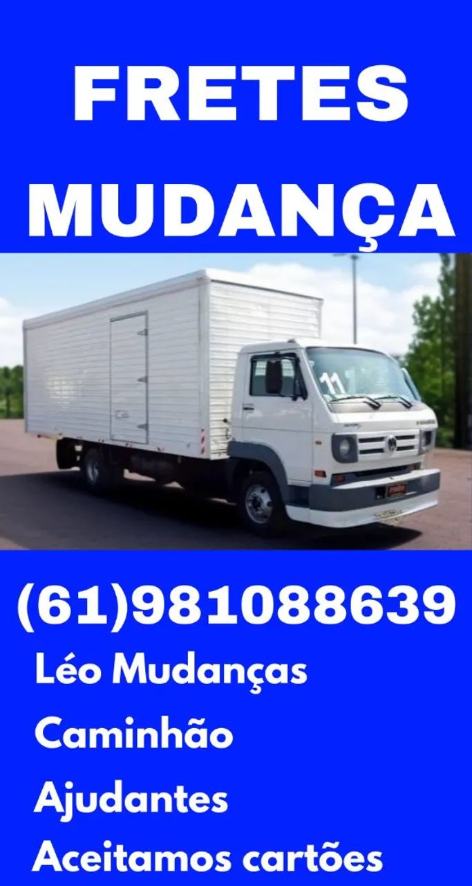 Frete e Mudança Aceitamos Cartões 
