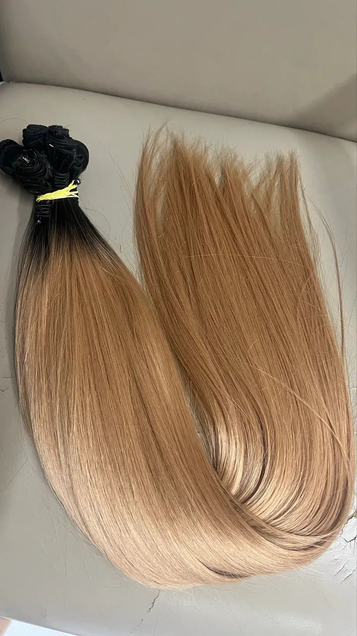 Loiro mel raiz esfumada 75cm  - Foto 5