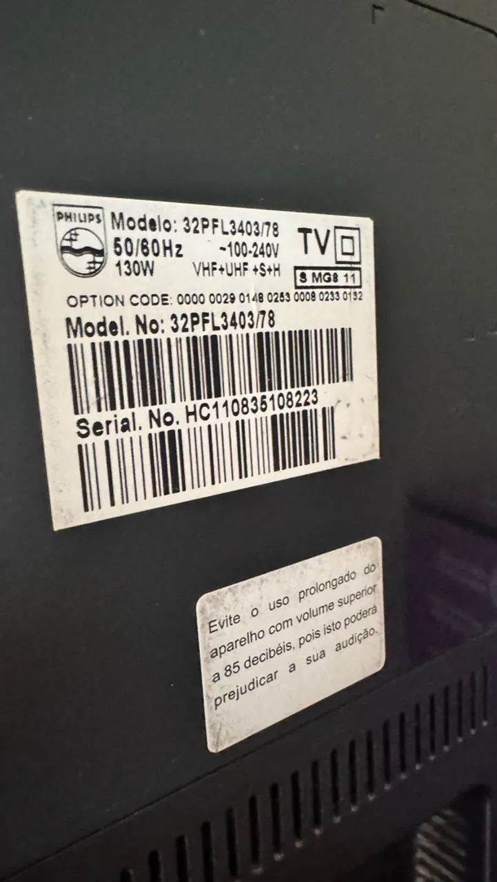televisão Philips de 32