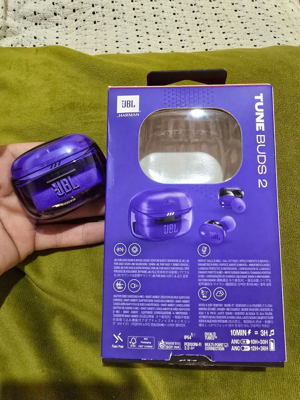 JBL Tune Buds 2 Ghost Edition Roxo/Lilás  - Foto 5