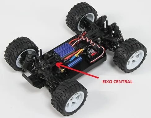 Eixo Central, (Turnigy Monstro 1/16 4WD Beatle ) - Foto 2