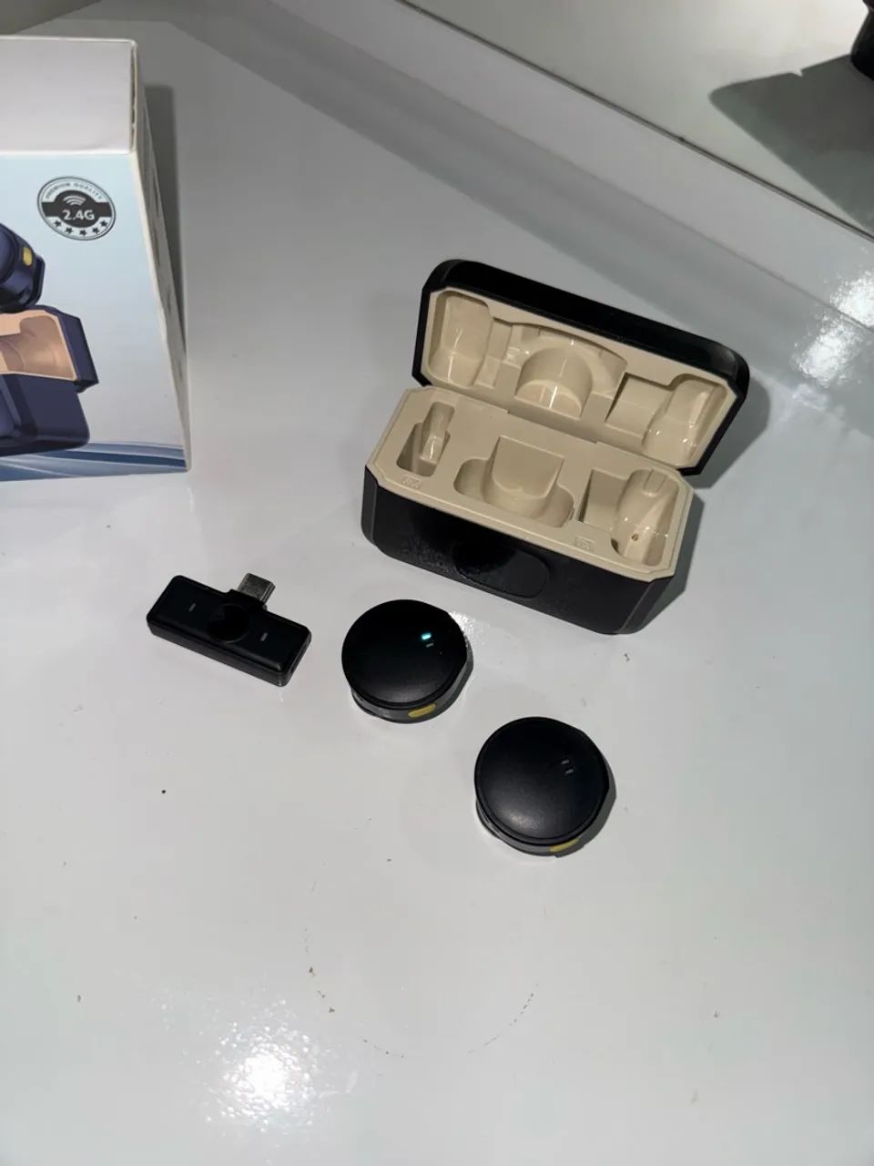 Microfone de Lapela Sem Fio 2.4G USB-C para Celular - Foto 3