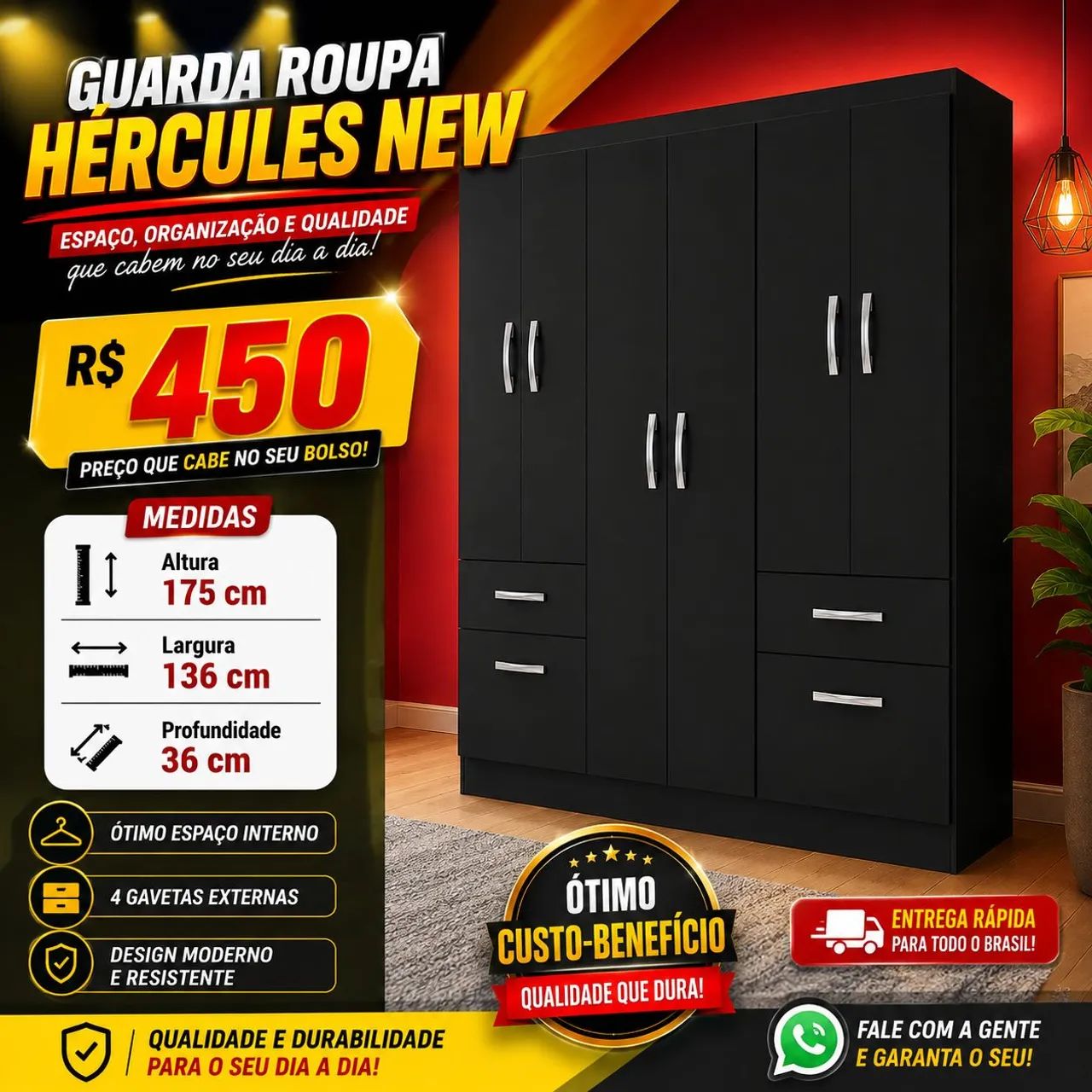 GUARDA ROUPA HÉRCULES NEW