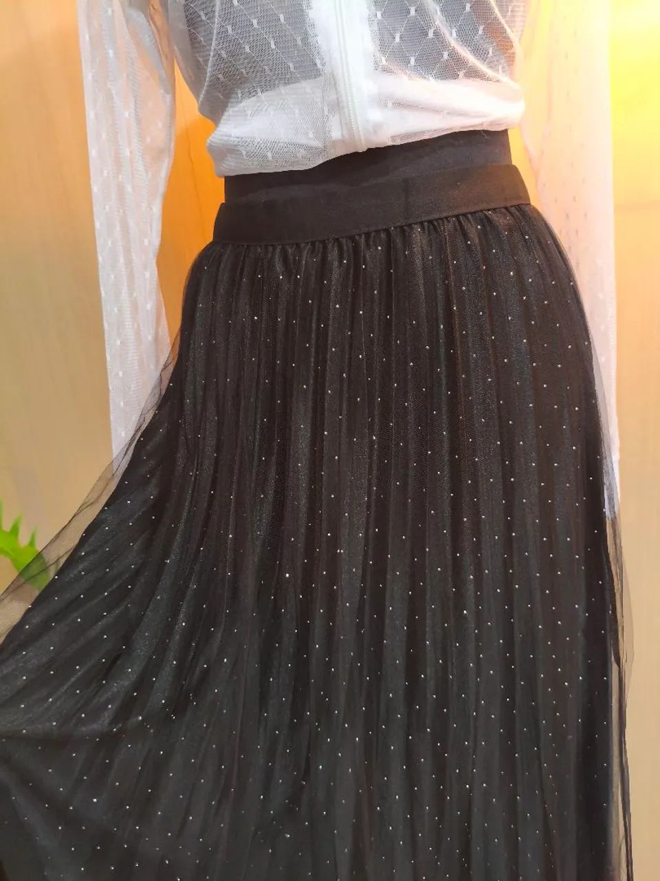 Saia de tule com brilho veste até:M  Nova! - Foto 2