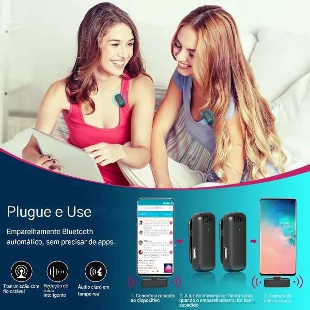 ULANZI Microfone de lapela sem fio J12 - Foto 2