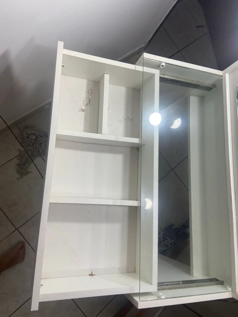Penteadeira Camarim com Espelho e Luzes - Branca - Foto 3