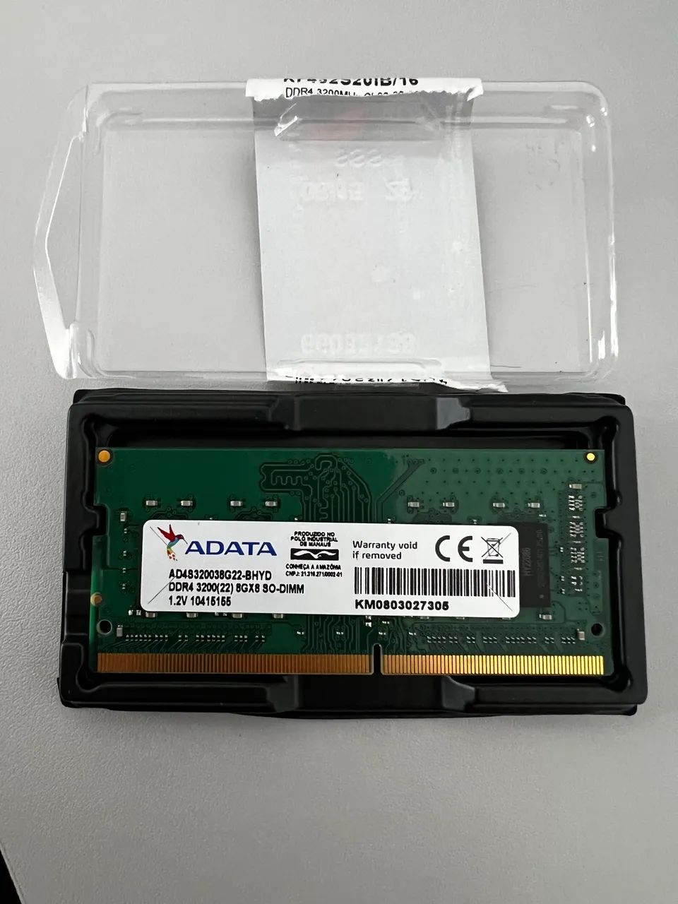 Memória RAM ADATA 8GB DDR4 3200MHz para Notebook