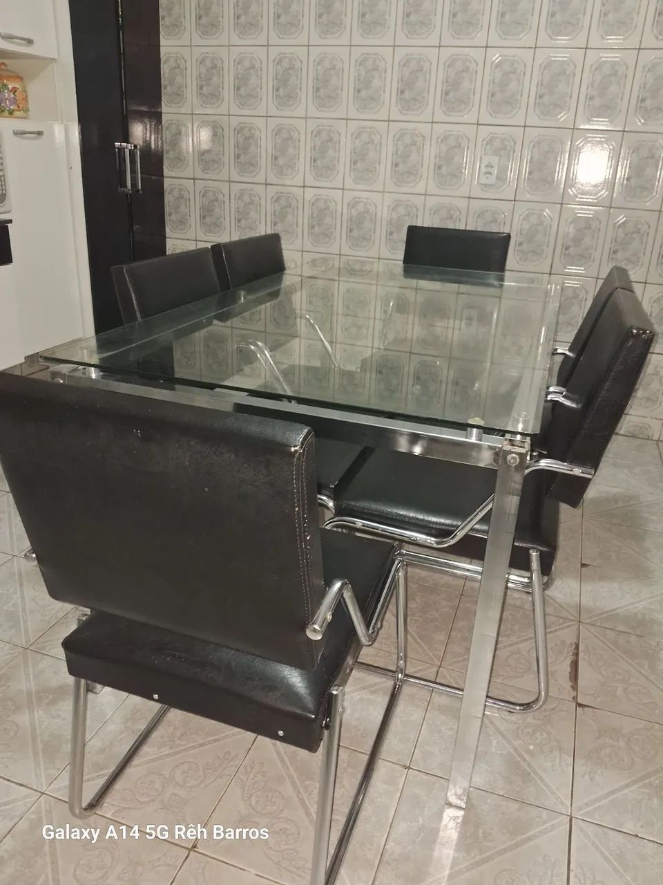 Mesa de vidro 6 cadeiras - Foto 3