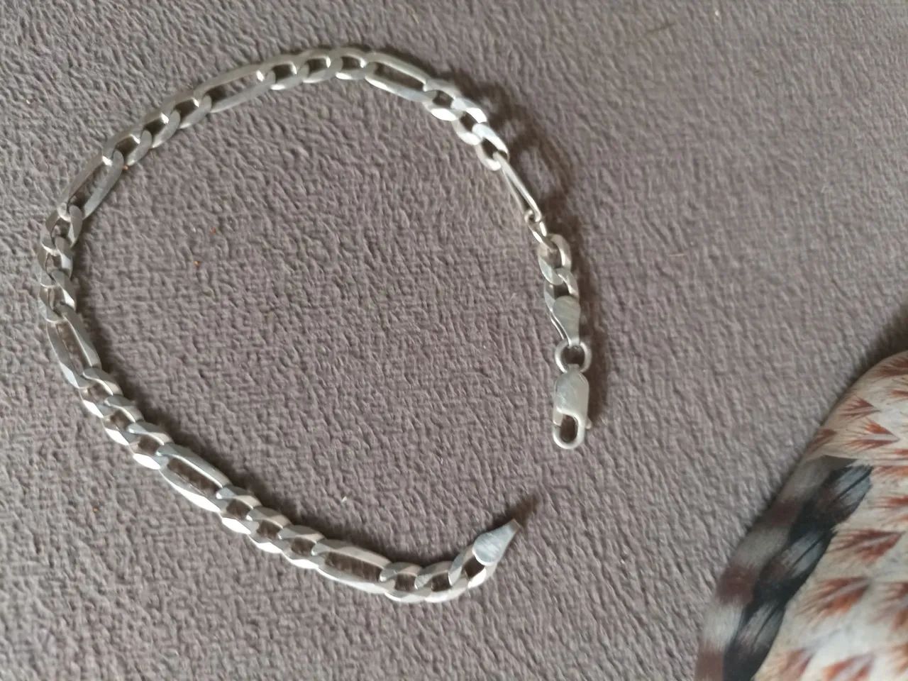 Pulseira prata de lei antiga 95021cm - Foto 2
