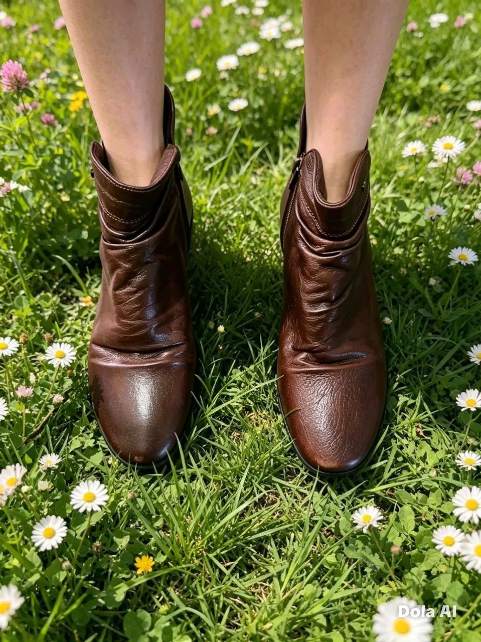 Bota feminina de couro