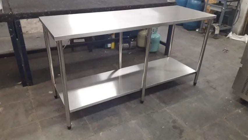bancadas para manuseio e preparo de alimentos em inox  - Foto 2