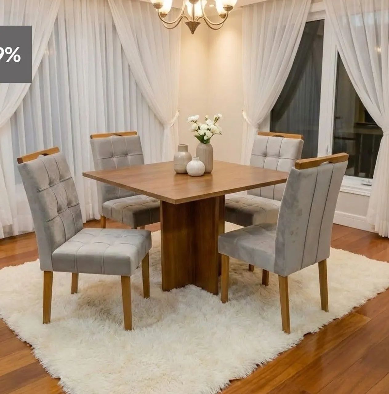 SALA DE JANTAR COM 4 CADEIRAS - Foto 4