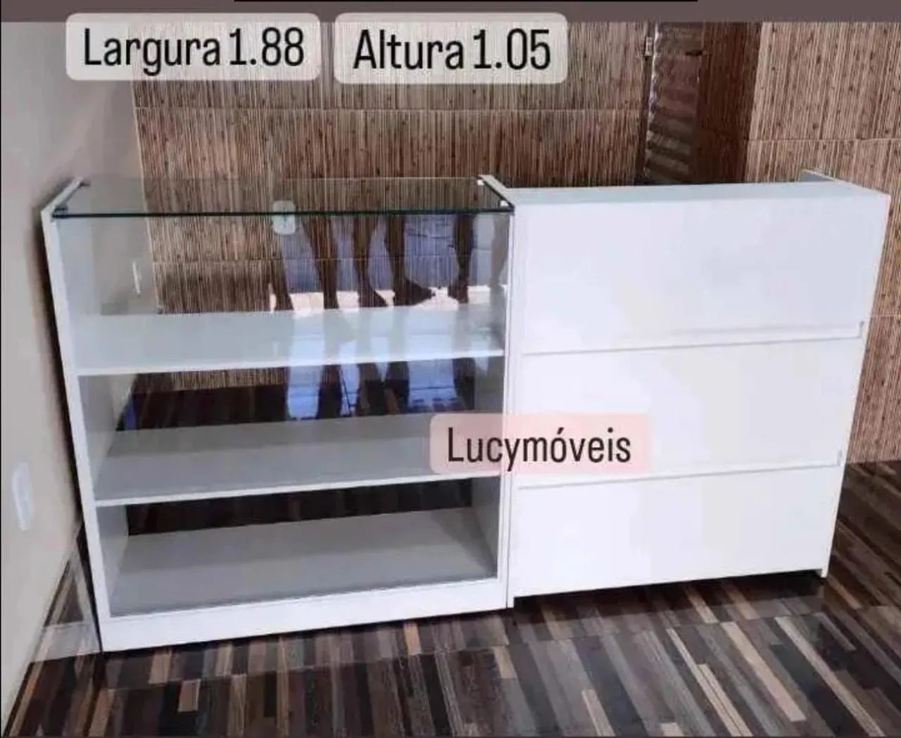 Balcão de loja vitrine com balcão caixa!! Temos a pronta entrega ! 