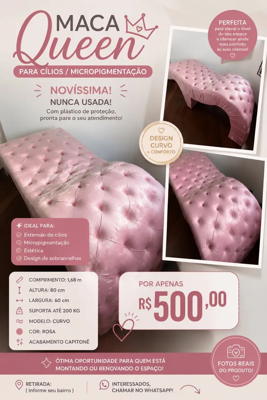 Maca Para Cílios Nova Com o Plástico- Rosa - Foto 4