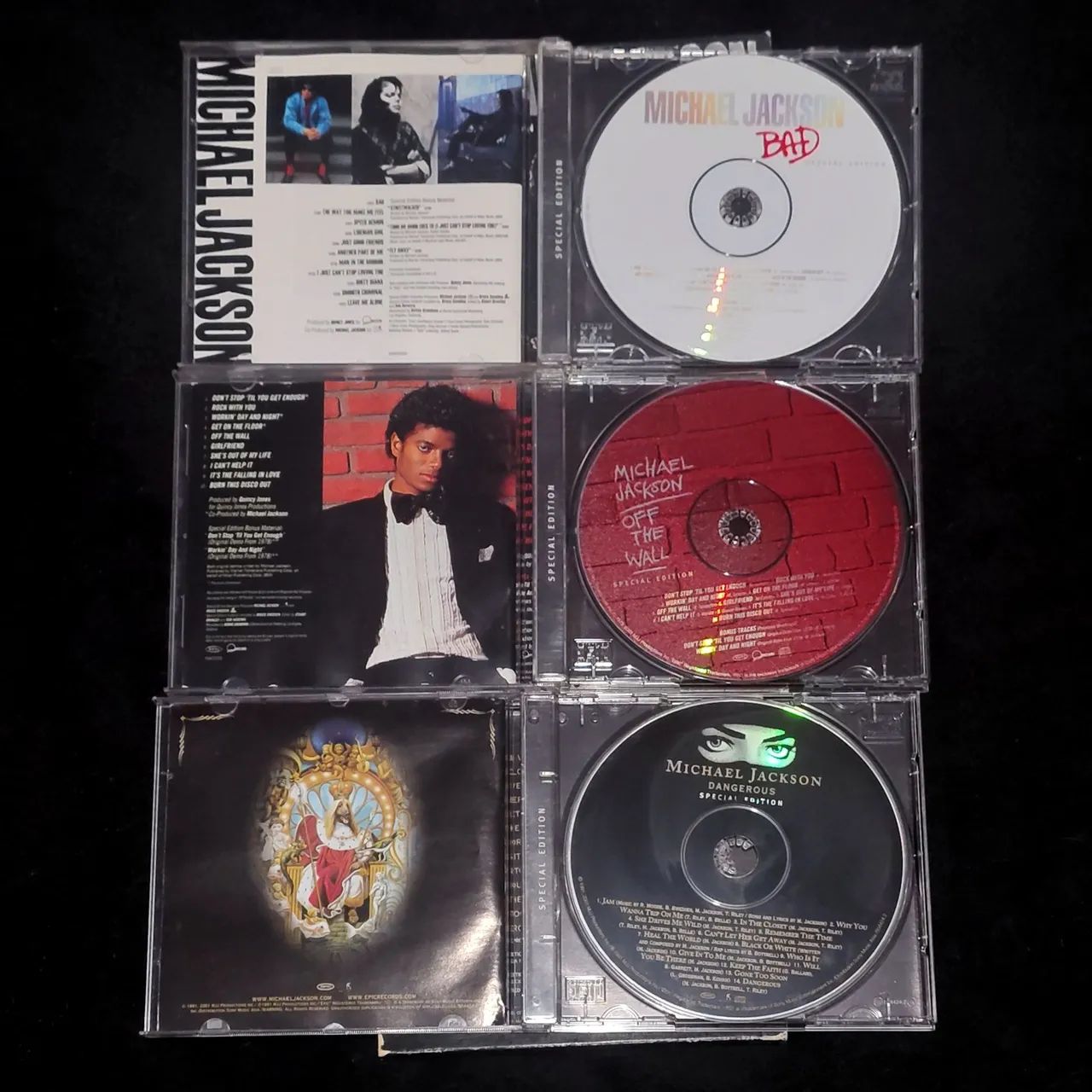 CDS MICHAEL JACKSON BAD OFF THE WALL DANGEROUS ED LIMITADA - CDs