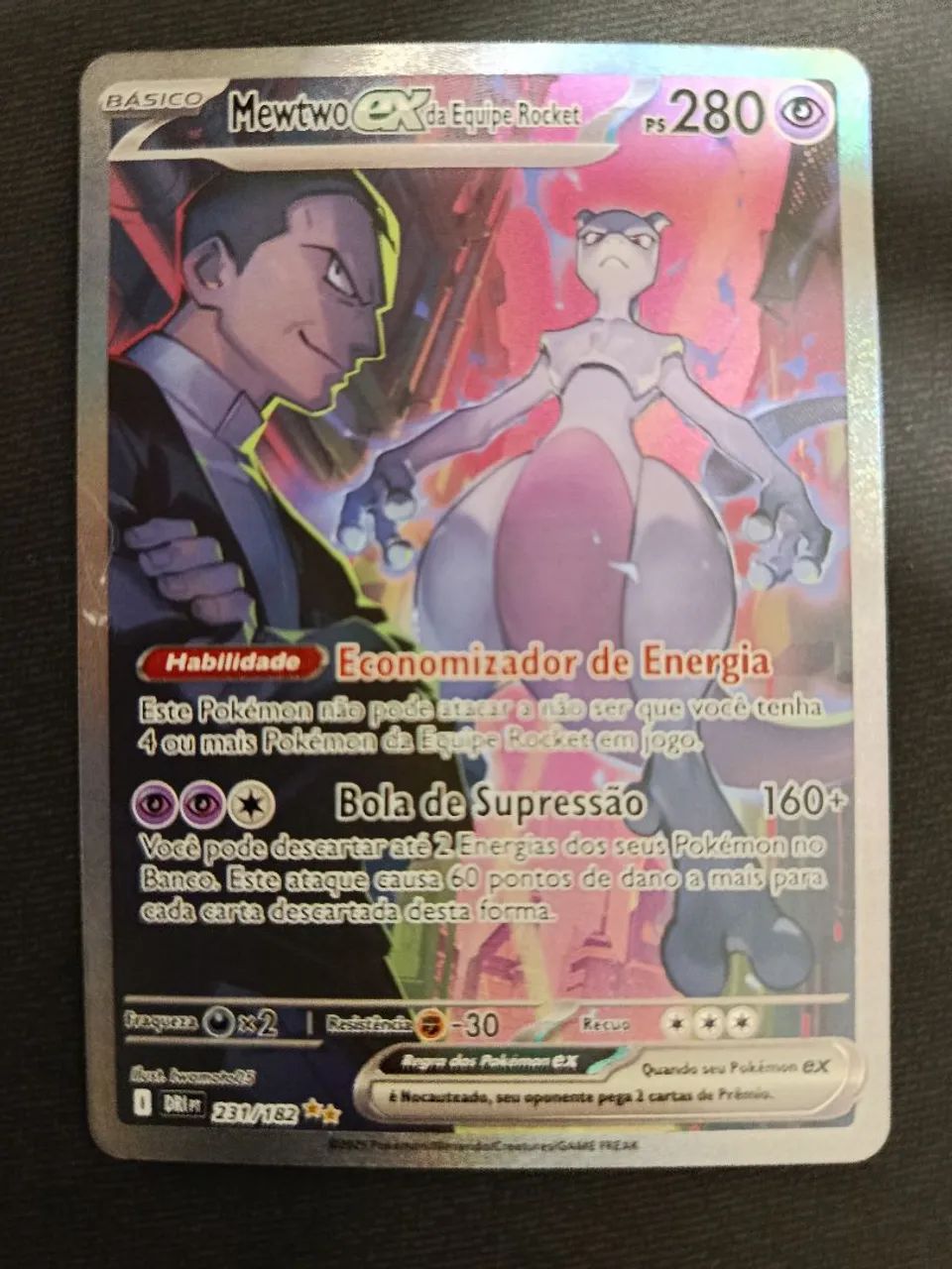 Mewtwo ex da Equipe Rocket (231/182) - NM