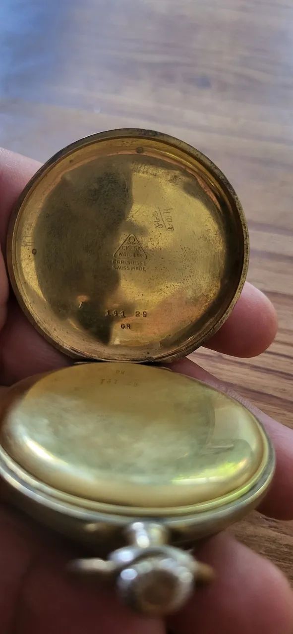 Relógio de bolso omega anos 60 foleado a ouro a corda funcionando perfeitamente  - Foto 4