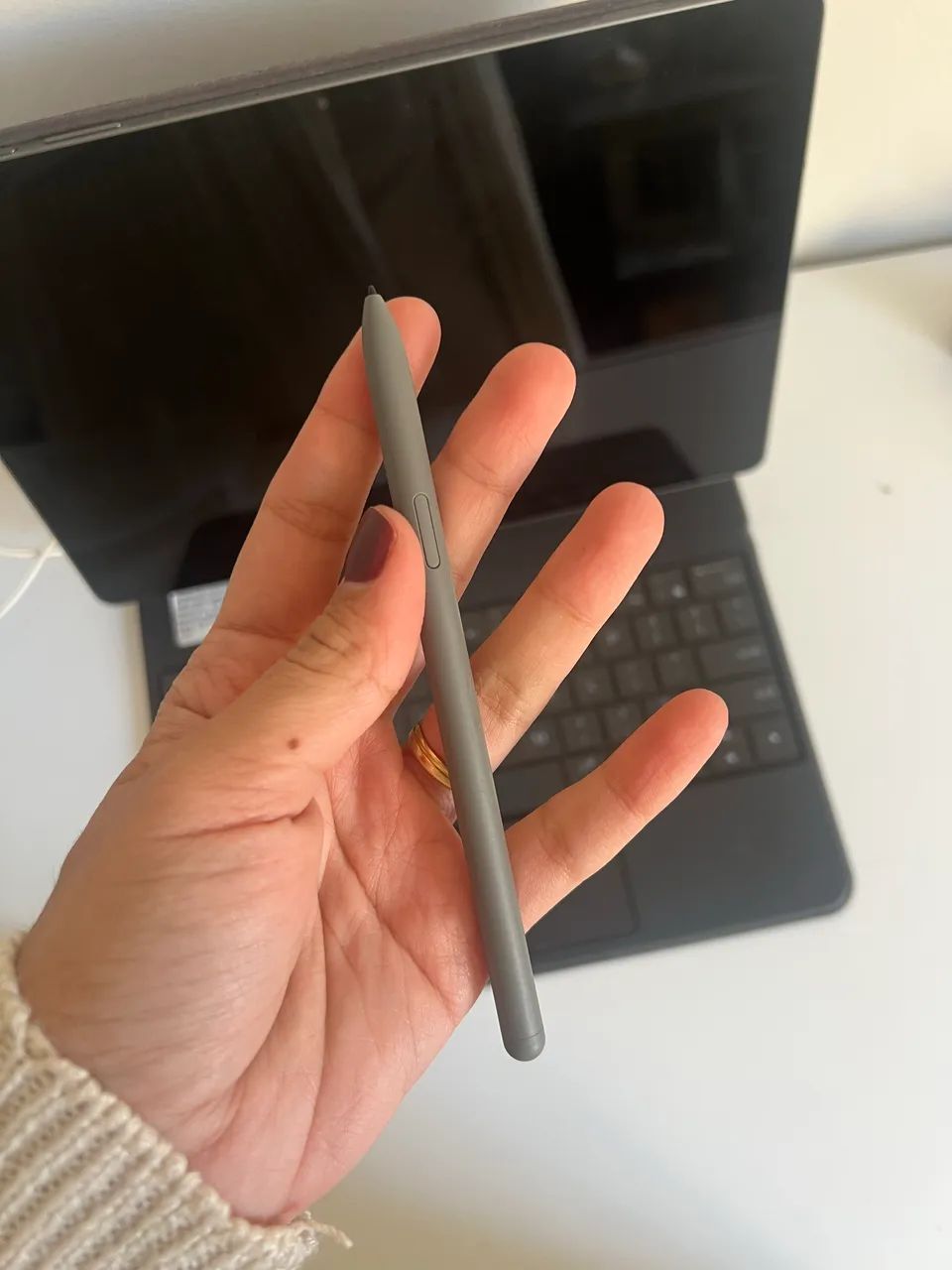 tablet Samsung S9 FE + quase novo com caixa - Foto 2