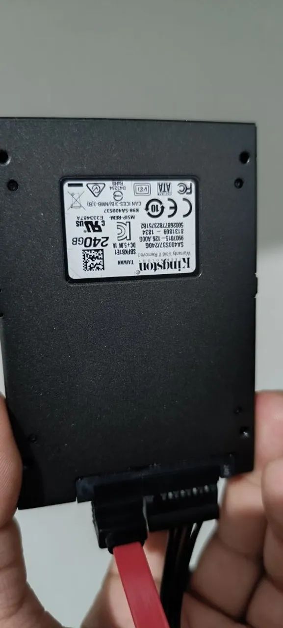 SSD Kingston 240 GB saúde %79 funcionando perfeitamente já formatado  - Foto 2