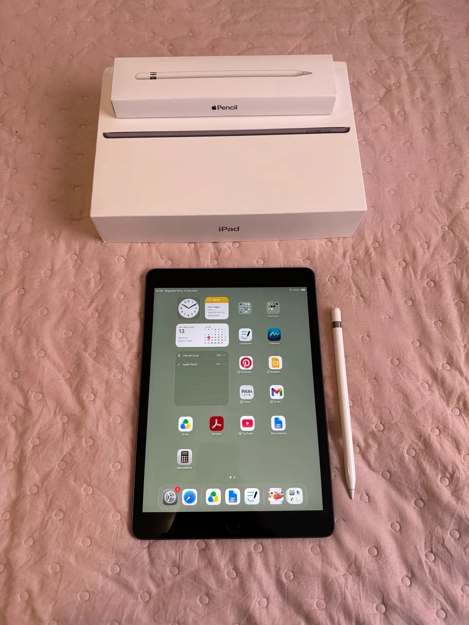 iPad 9ª Geração 64GB Wi-Fi Cinza Espacial + Apple Pencil 1ª