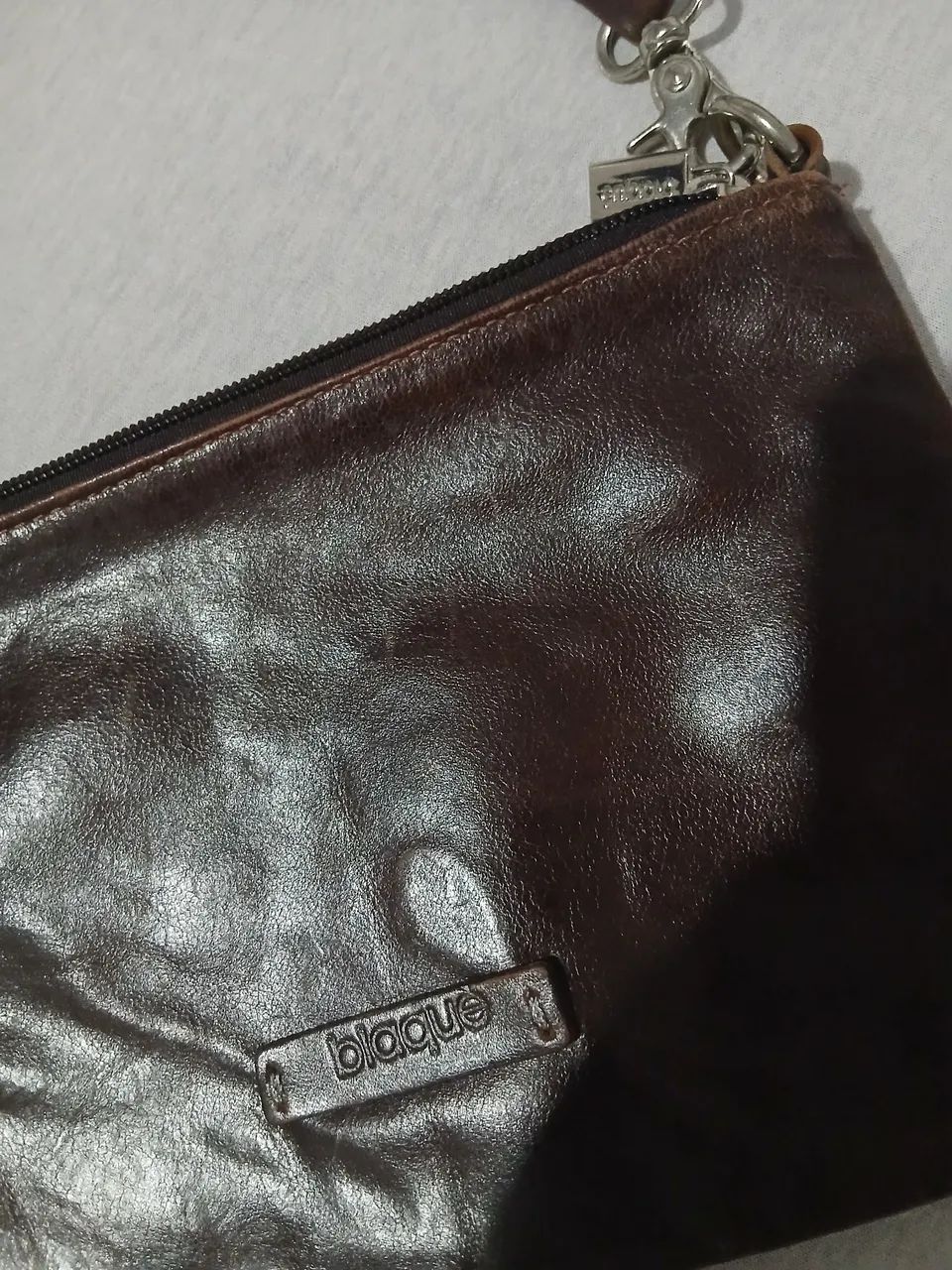 LINDA BOLSA DE COURO LEGÍTIMO DA  ARGENTINA  BLAQUE  - Foto 2