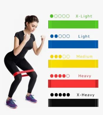 Kit 5 Mini Band Elástica Para Exercícios E Pilates - Foto 2