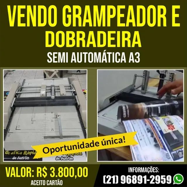 Vendo Grampeadora e Dobradeira Semi automatica