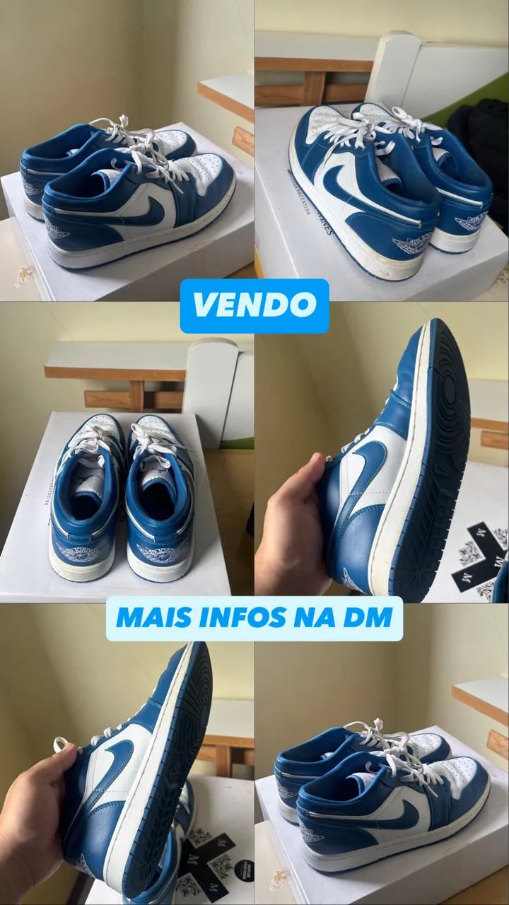 Air Jordan - Azul e Branco