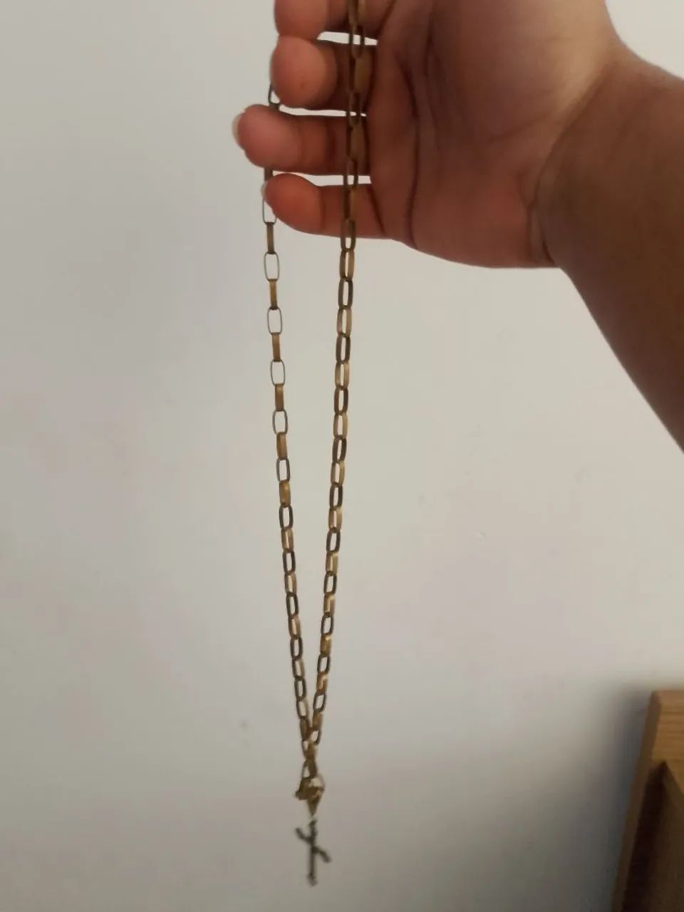 Corrente de moeda antiga e dedeira da Lacoste  - Foto 2