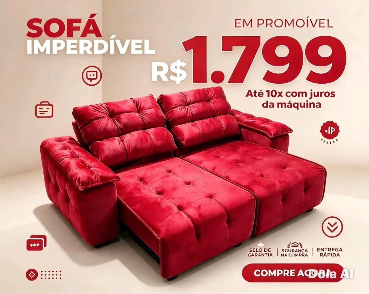 Sofá retrátil e reclinável 2.30 abertura 1.50  - Foto 2