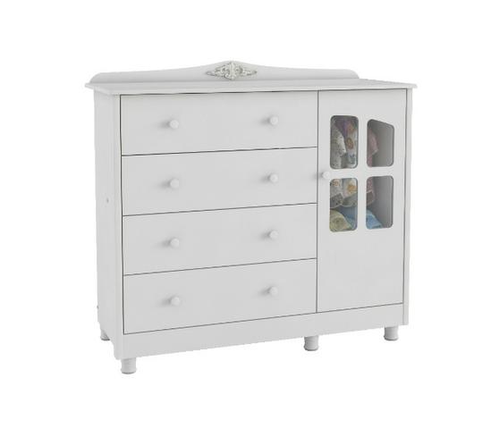 Cômoda Infantil 4 gavetas 1 porta - com vitral - Elô *NOVO* ShopMix Móveis - Foto 2