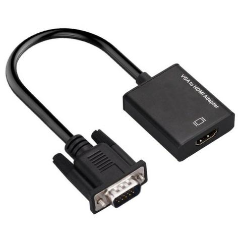 Adaptador VGA a HDMI com Áudio 1080P/720P Hld Preto