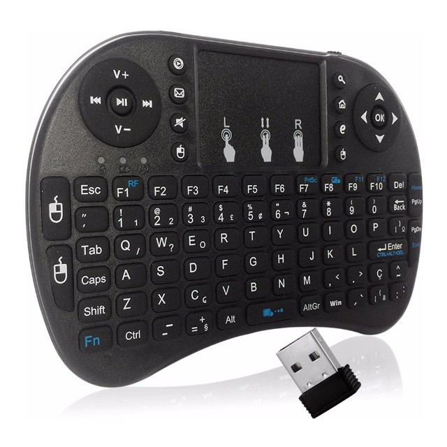 Mini Teclado Air Mouse Touch Sem Fio Tv Wireless Com Led - Foto 4