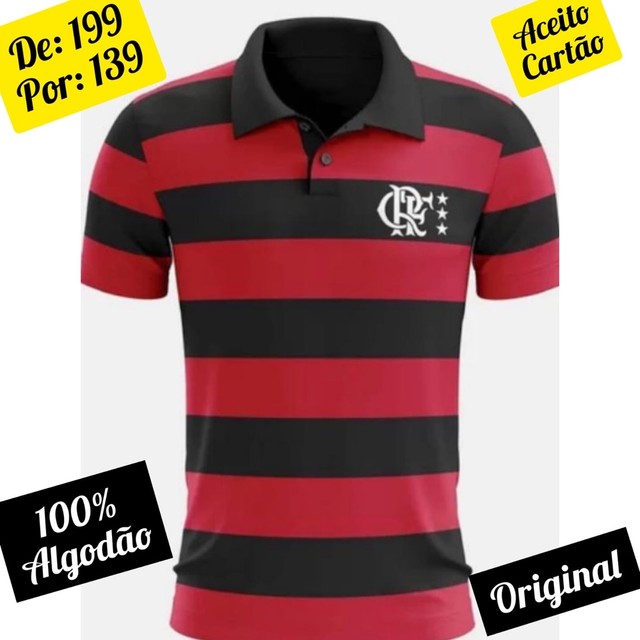 Camisa Polo Flamengo Original 100% Algodão M/G